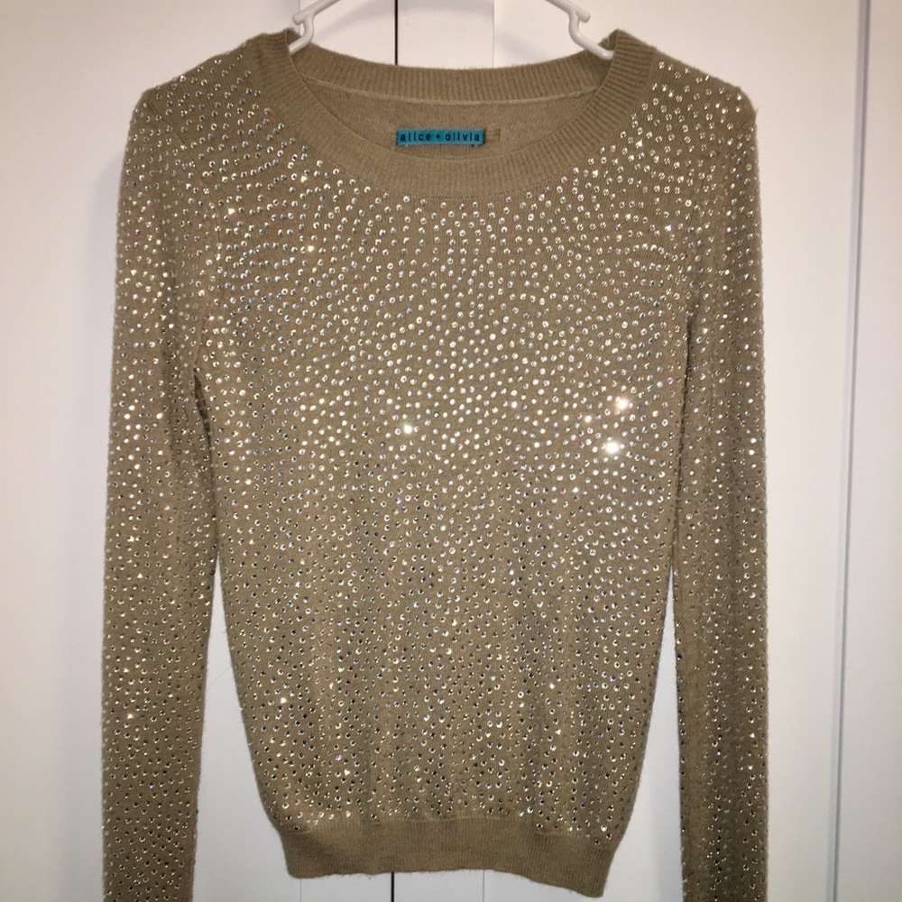 Alice & Olivia crystal sweater